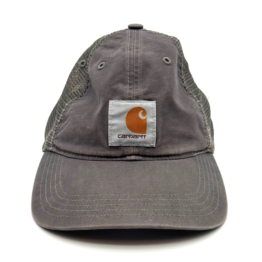 Carhartt Baseball Cap Gray Mesh Trucker Hat One Size